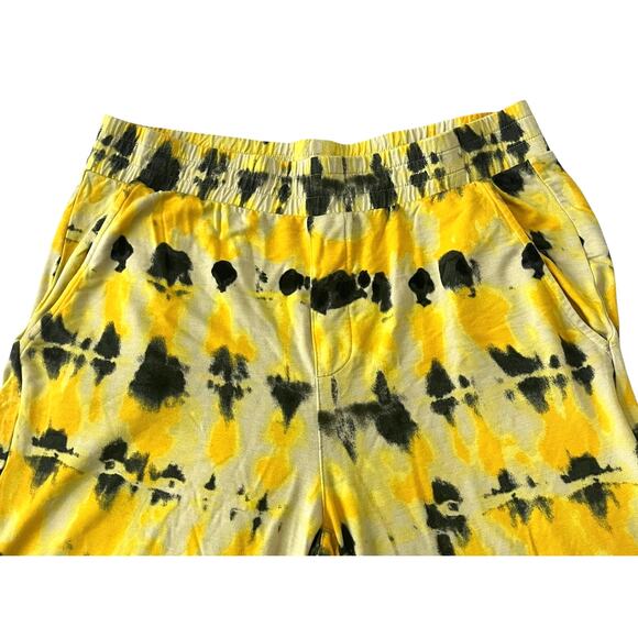 CABI 2-PC PAJAMA SET-LOUNGER, LONG SLV, WOMENS, TOP-L, BOTTOMS-M, YELLOW/DK GREY - Picture 9 of 12